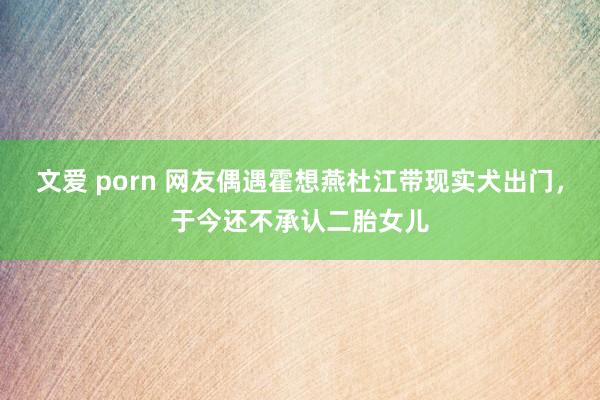 文爱 porn 网友偶遇霍想燕杜江带现实犬出门，于今还不承认二胎女儿