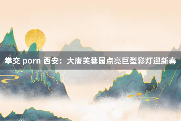 拳交 porn 西安：大唐芙蓉园点亮巨型彩灯迎新春