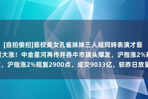 [自拍偷拍]藝校美女孔雀妹妹三人組同時表演才藝 A股收评：三大指数放量大涨！中金星河再传并吞牛市旗头爆发，沪指涨2%规复2900点，成交9033亿，较昨日放量3038亿