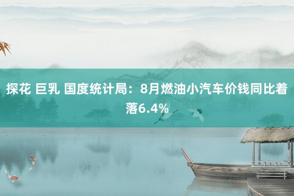 探花 巨乳 国度统计局：8月燃油小汽车价钱同比着落6.4%