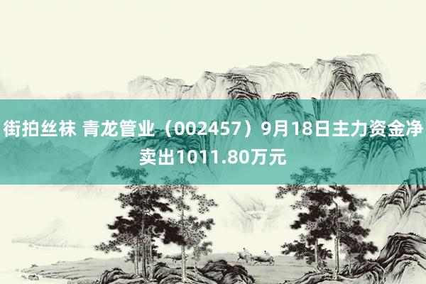 街拍丝袜 青龙管业（002457）9月18日主力资金净卖出1011.80万元