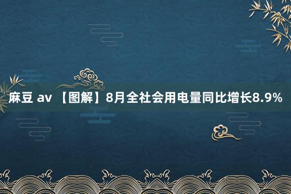 麻豆 av 【图解】8月全社会用电量同比增长8.9%