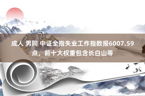 成人 男同 中证全指失业工作指数报6007.59点，前十大权重包含长白山等