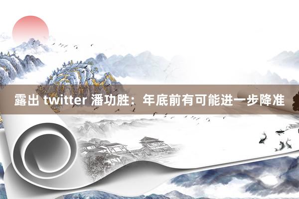 露出 twitter 潘功胜：年底前有可能进一步降准