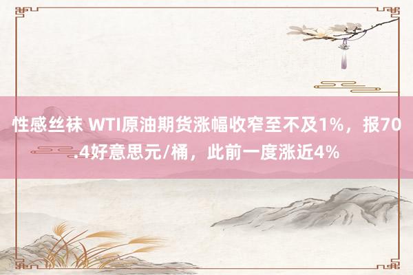 性感丝袜 WTI原油期货涨幅收窄至不及1%，报70.4好意思元/桶，此前一度涨近4%