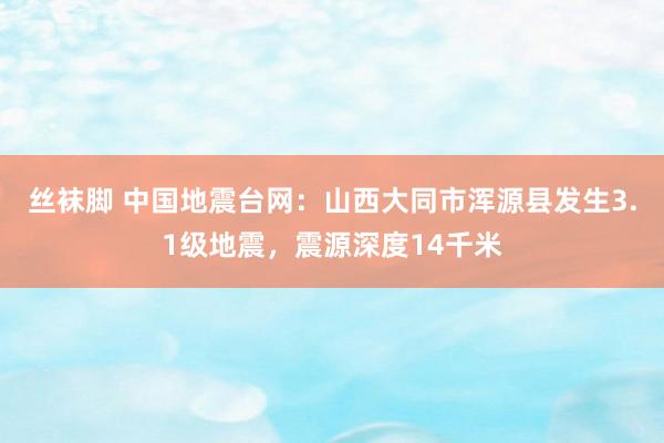 丝袜脚 中国地震台网：山西大同市浑源县发生3.1级地震，震源深度14千米