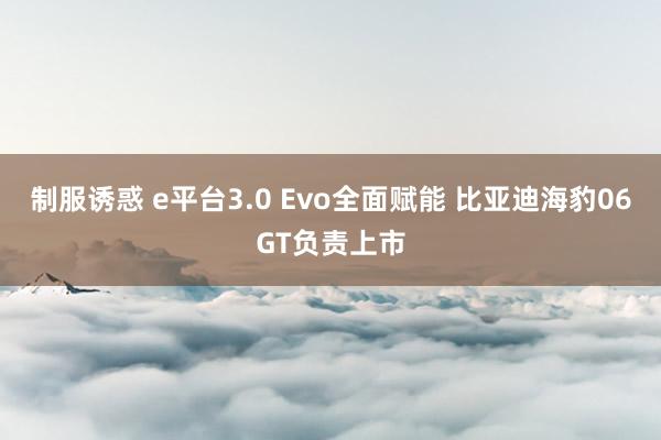 制服诱惑 e平台3.0 Evo全面赋能 比亚迪海豹06GT负责上市