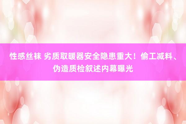 性感丝袜 劣质取暖器安全隐患重大！偷工减料、伪造质检叙述内幕曝光