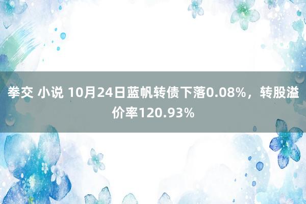 拳交 小说 10月24日蓝帆转债下落0.08%，转股溢价率120.93%