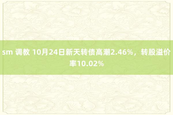 sm 调教 10月24日新天转债高潮2.46%，转股溢价率10.02%