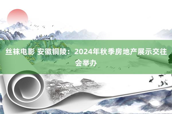 丝袜电影 安徽铜陵：2024年秋季房地产展示交往会举办