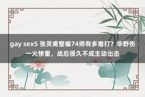 gay sex5 张灵甫整编74师有多难打？华野伤一火惨重，战后很久不成主动出击