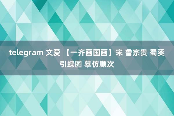 telegram 文爱 【一齐画国画】宋 鲁宗贵 蜀葵引蝶图 摹仿顺次