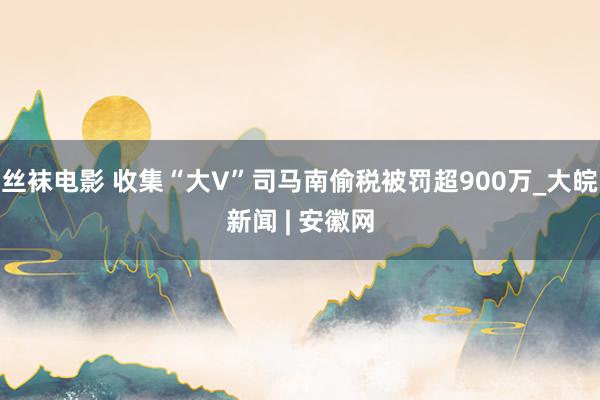 丝袜电影 收集“大V”司马南偷税被罚超900万_大皖新闻 | 安徽网